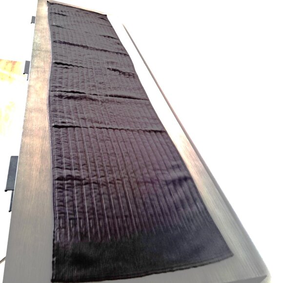 KENZO Homme Italy Luxurious Reversible Wool Backed Silk Scarf Chocolate 60"x13" - Picture 5 of 15